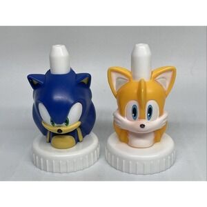 Sonic The Hedgehog And Tails SEGA Good 2 Grow Toppers LOT of‎ 2